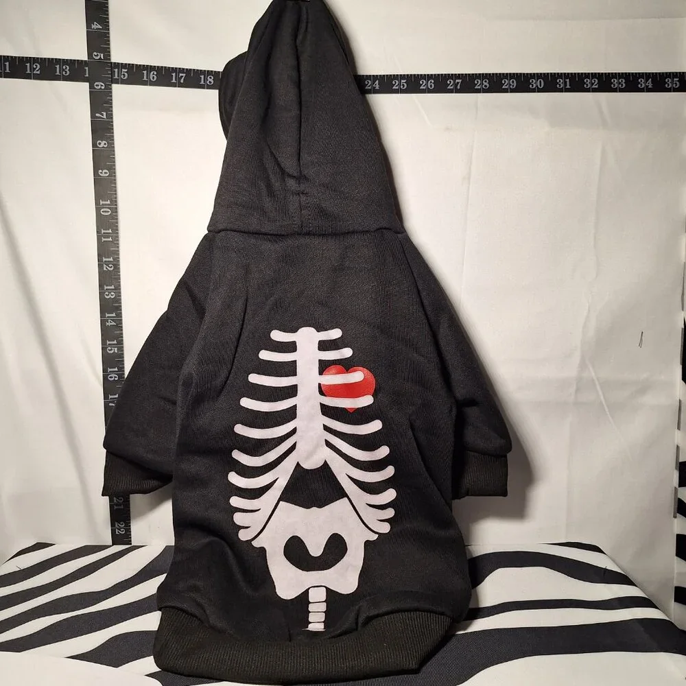 NWT Bark Skeleton Hoodie for Dogs M